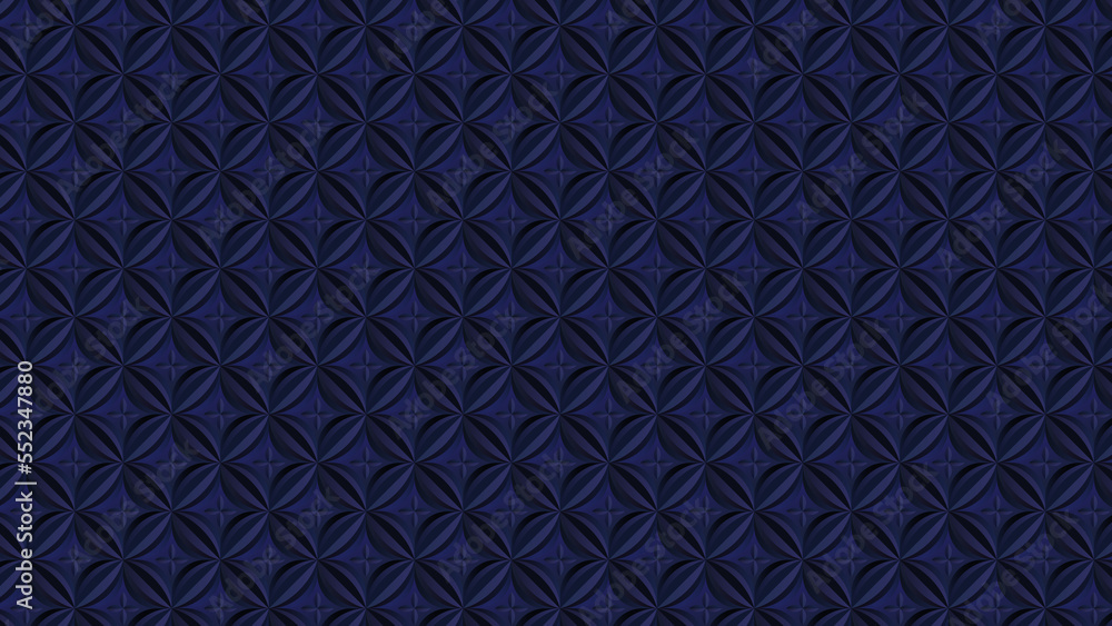 青い幾何学模様　dark blue　16：9　Geometrical Pattern