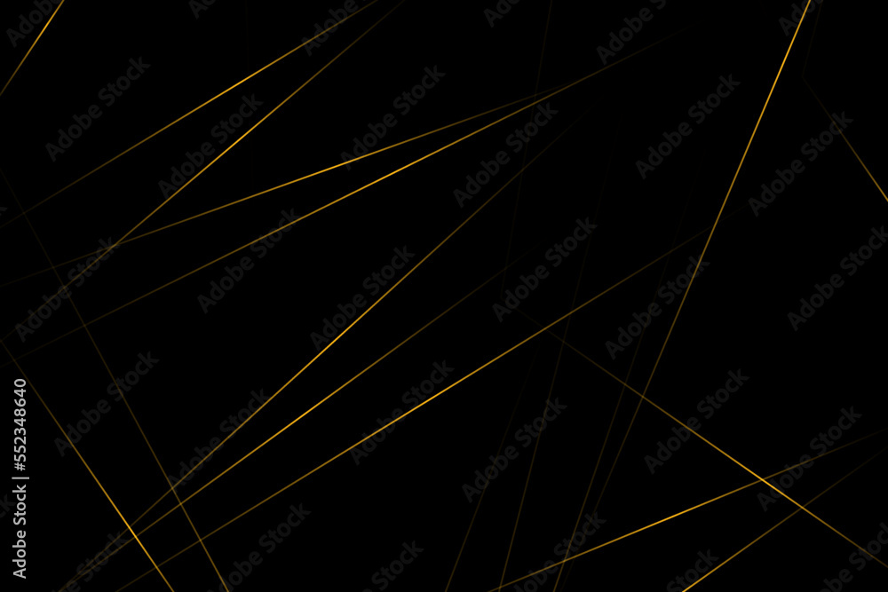 Fototapeta premium Abstract black with gold lines, triangles background modern design. Vector illustration EPS 10.