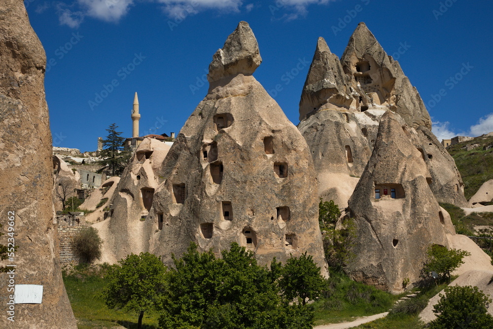 Rock formation at Uchisar in Cappadocia,Nevsehir Province,Turkey
