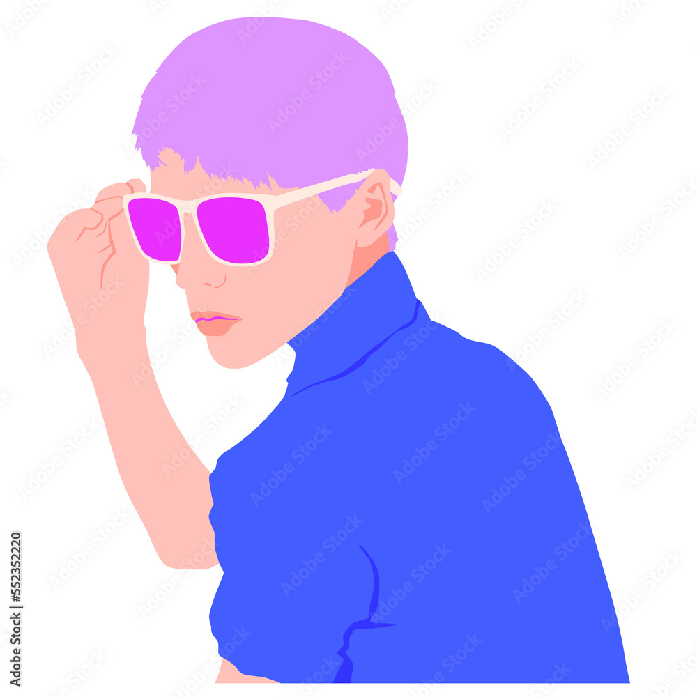 Fashion minimal illustration. Fashion girl. Trendy look Fashion minimal illustration. Fashion girl. Trendy look