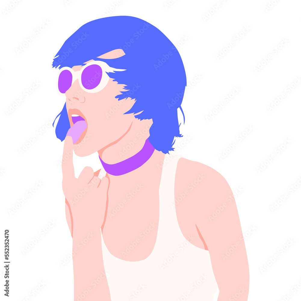 Fashion minimal illustration. Fashion girl. Trendy look Fashion minimal illustration. Fashion girl. Trendy look