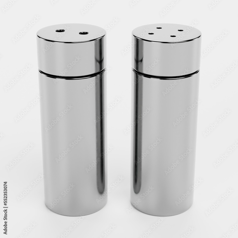 Realistic 3D Render of Salt and Pepper Realistic 3D Render of Salt and Pepper