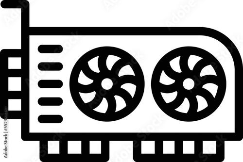 Graphic card Vector Icon Design Illustration