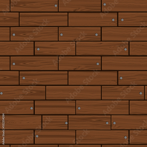 Seamless Wood Plank Texture with nails.