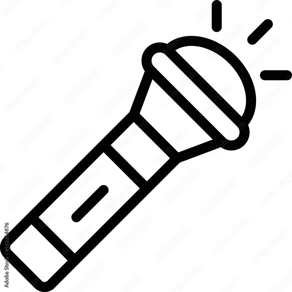 Flashlight Vector Icon Design Illustration Flashlight Vector Icon Design Illustration