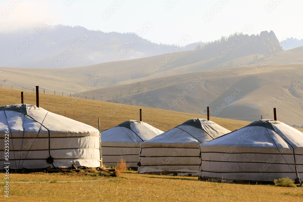 A traditional Yurt or Ger in Gorkhi-Terelj National Park, Mongolia