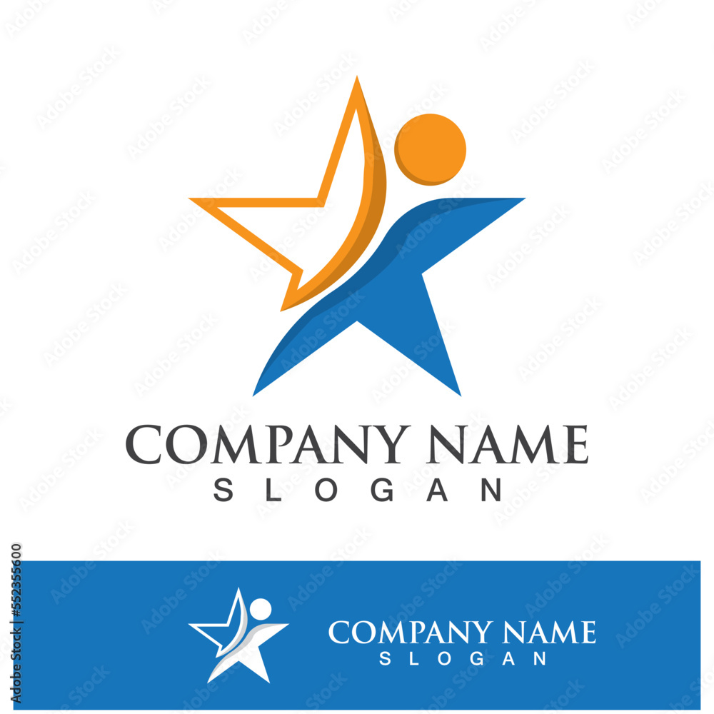 Obraz premium Star icon template design