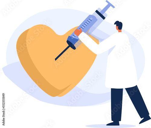 Cardiology concept. Check up of Heart Health and Cardiovascular Pressure. png illustration