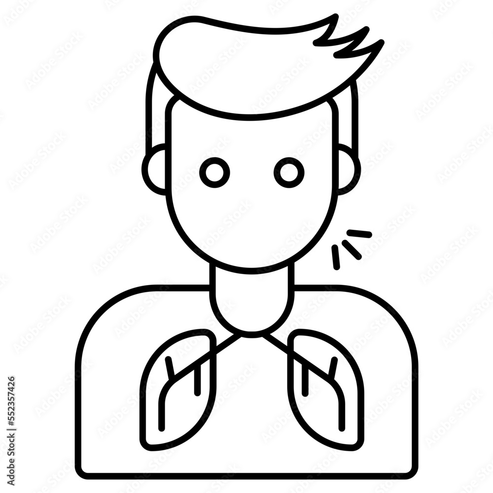 Lungs infection due to toxic air concept, airway hyperreactivity vector icon design, Environmental pollution symbol, Chemical Biological contamination sign, Pollutants stock illustration Lungs infection due to toxic air concept, airway hyperreactivity vector icon design, Environmental pollution symbol, Chemical Biological contamination sign, Pollutants stock illustration