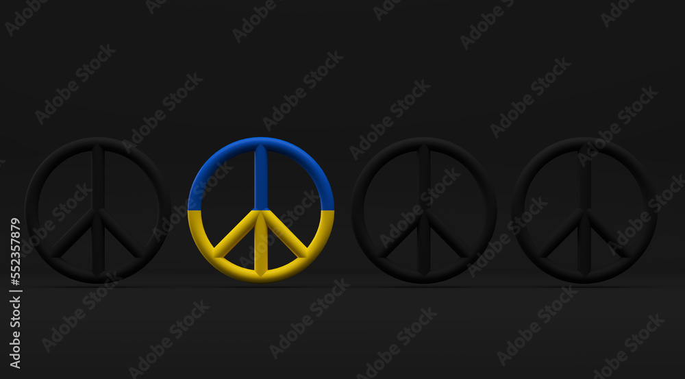 LGBTQIA pride symbol of peace - 3D Illustration LGBTQIA pride symbol of peace - 3D Illustration