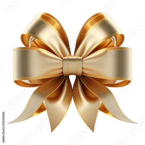 Gold bow and ribbon