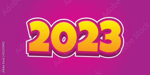 Happy new year 2023 modern and elegant