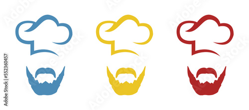 chef icon on a white background, vector illustration