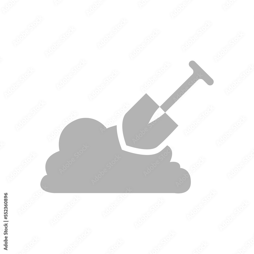 shovel icon on a white background, vector illustration shovel icon on a white background, vector illustration
