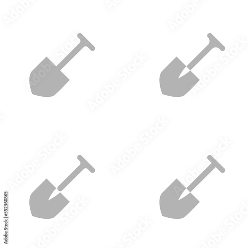 shovel icon on a white background, vector illustration