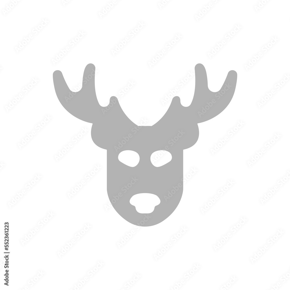 Naklejka premium deer icon on a white background, vector illustration