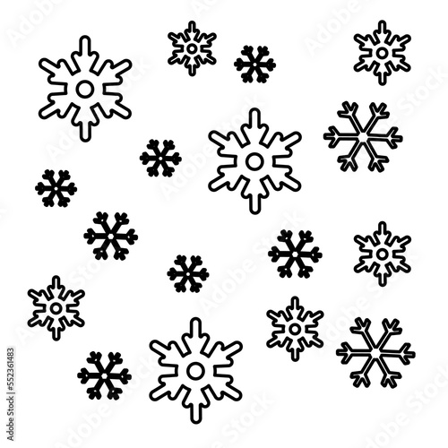 snowflake icon on a white background  vector illustration