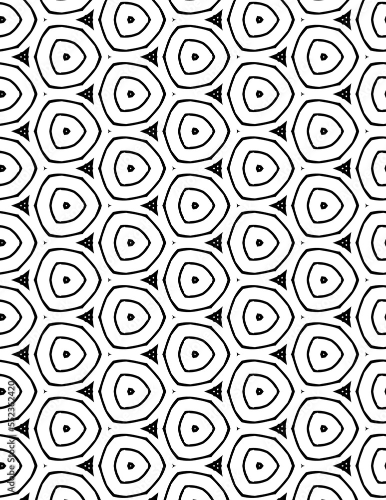Fototapeta premium Black and white abstract geometric pattern