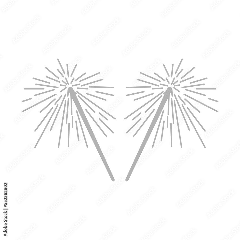 sparklers icon on a white background, vector illustration sparklers icon on a white background, vector illustration