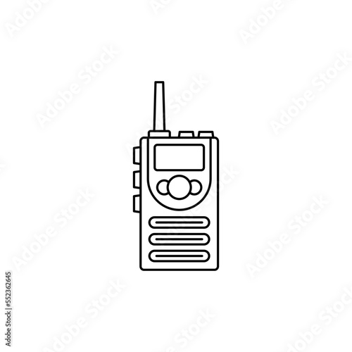 walkie talkie icon in line style icon, isolated on white background