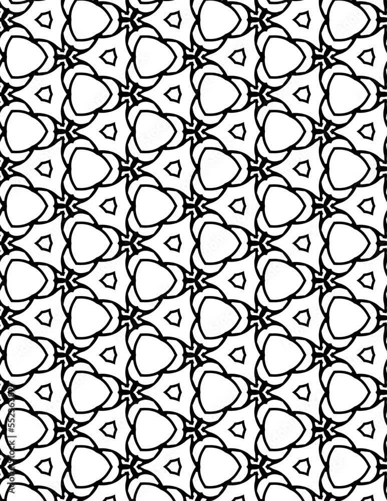 Fototapeta premium Seamless Black and White Geometric Triangle Pattern Background