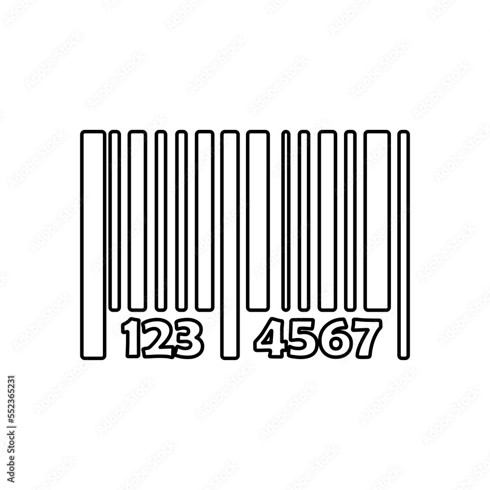 barcode icon on a white background, vector illustration barcode icon on a white background, vector illustration