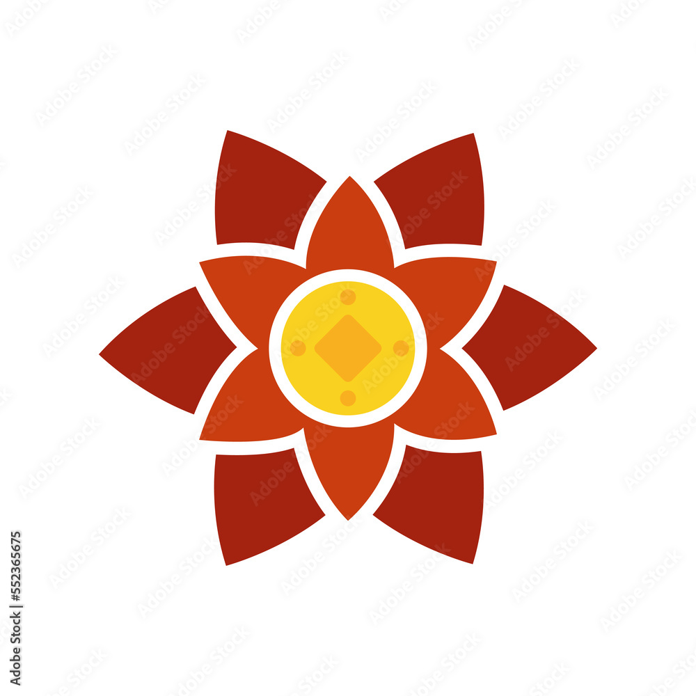 flower icon, coin, vector illustration flower icon, coin, vector illustration