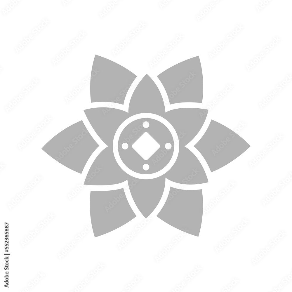 flower icon, coin, vector illustration flower icon, coin, vector illustration