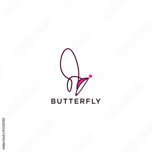 butterfly. design logo icon design template