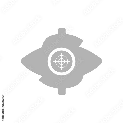 dollar icon, sight, vector illustration