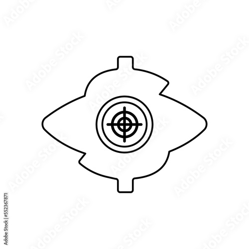 dollar icon, sight, vector illustration