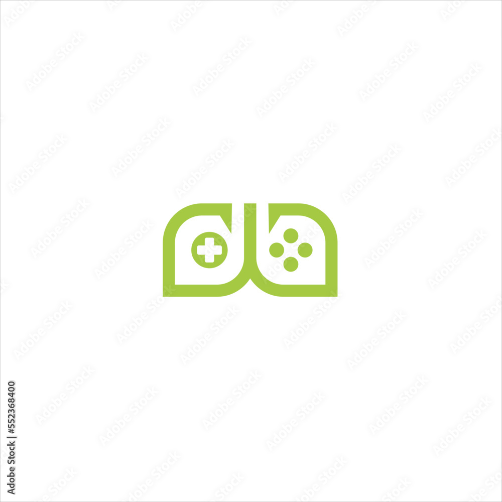 Logo game icon abstract joystick shape For esport line art gaming logo vector on the white background. Logo game icon abstract joystick shape For esport line art gaming logo vector on the white background.