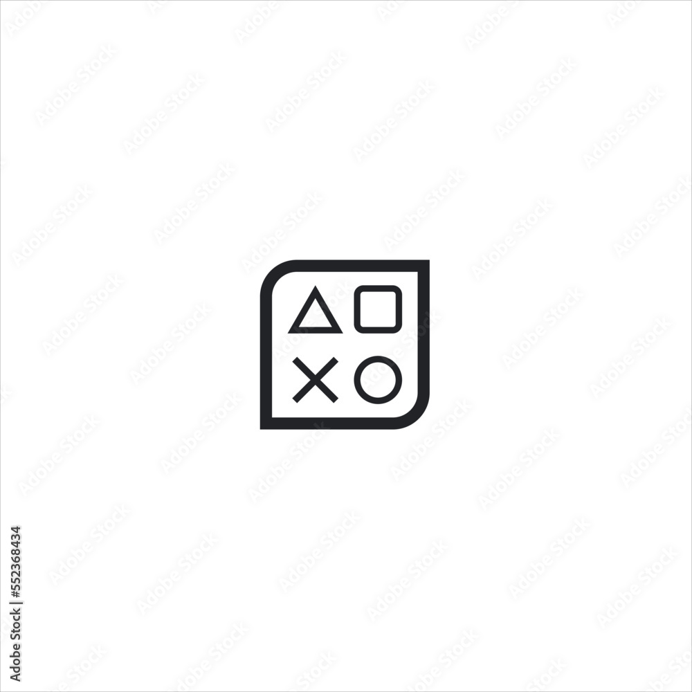 Logo game icon abstract joystick shape For esport line art gaming logo vector on the white background. Logo game icon abstract joystick shape For esport line art gaming logo vector on the white background.