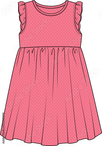 DRESS AND FROCKS FOR GIRLS VECTOR