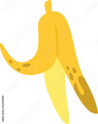 Banana peel garbage flat icon Recycling