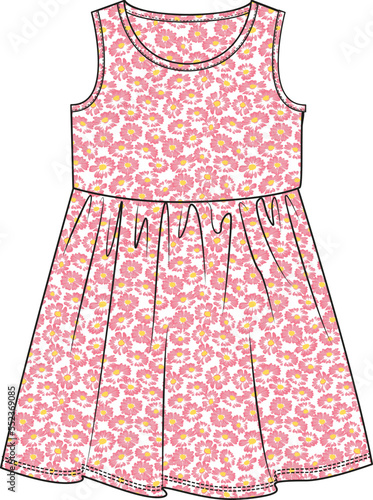 DRESS AND FROCKS FOR GIRLS VECTOR photo