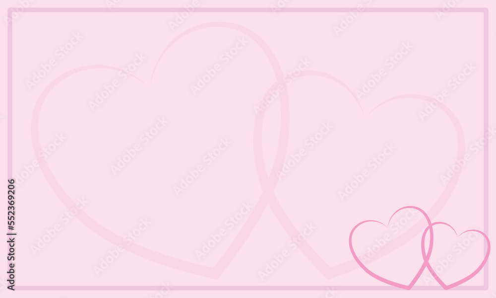 Heart line shape on pink background vector Heart line shape on pink background vector