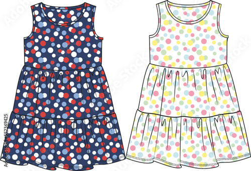 DRESS AND FROCKS FOR GIRLS VECTOR