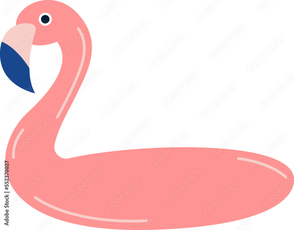 Flamingo inflatable circle flat icon Winter holiday Flamingo inflatable circle flat icon Winter holiday
