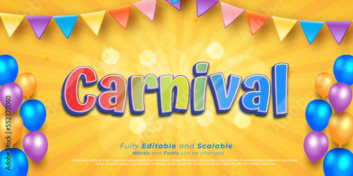 Vector design carnival background with party decoration