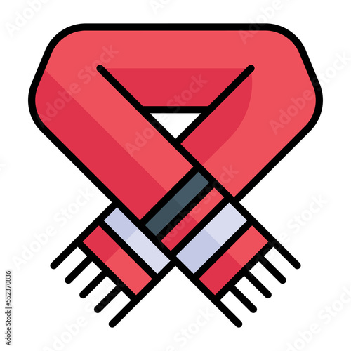 Muffler vector icon of neck accessory