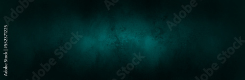 Green Distressed Texture for your design. Dark abstract dark green concrete wall texture background banner pattern. Backdrop green grunge background with space for text or image. Rich blue background