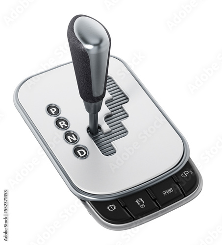 Generic automatic gearbox on transparent background. photo