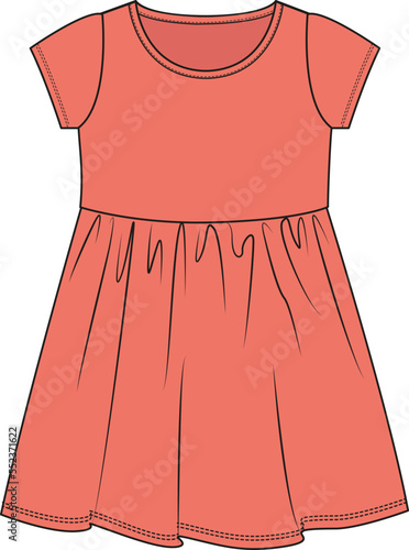 DRESS AND FROCKS FOR GIRLS VECTOR