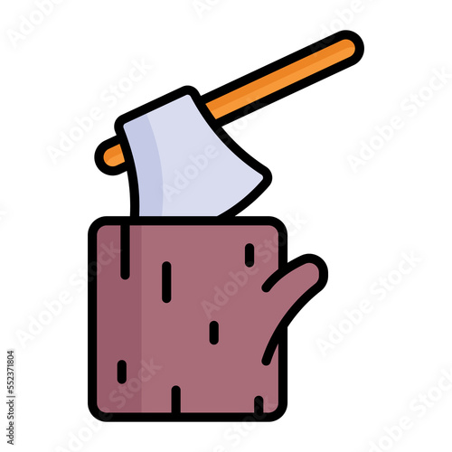 An icon of woodcutter easy to download, easy to use