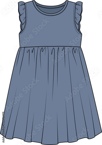 DRESS AND FROCKS FOR GIRLS VECTOR