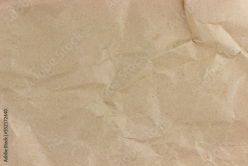 kraft paper background, crumpled craft paper use as background