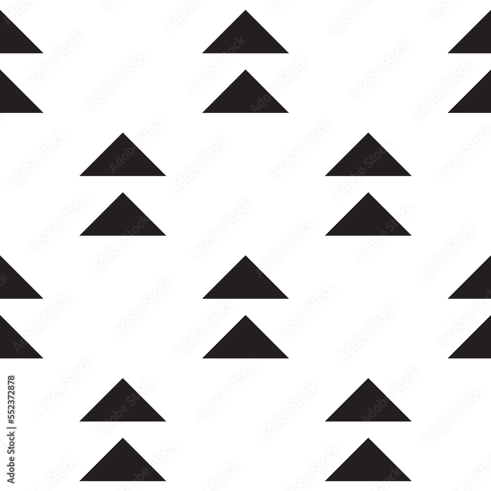 Seamless geometric black and white pattern of triangles Seamless geometric black and white pattern of triangles