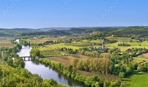 Valley of Dordogne river  France
