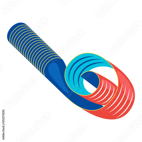 trumpet new year in vector illustration